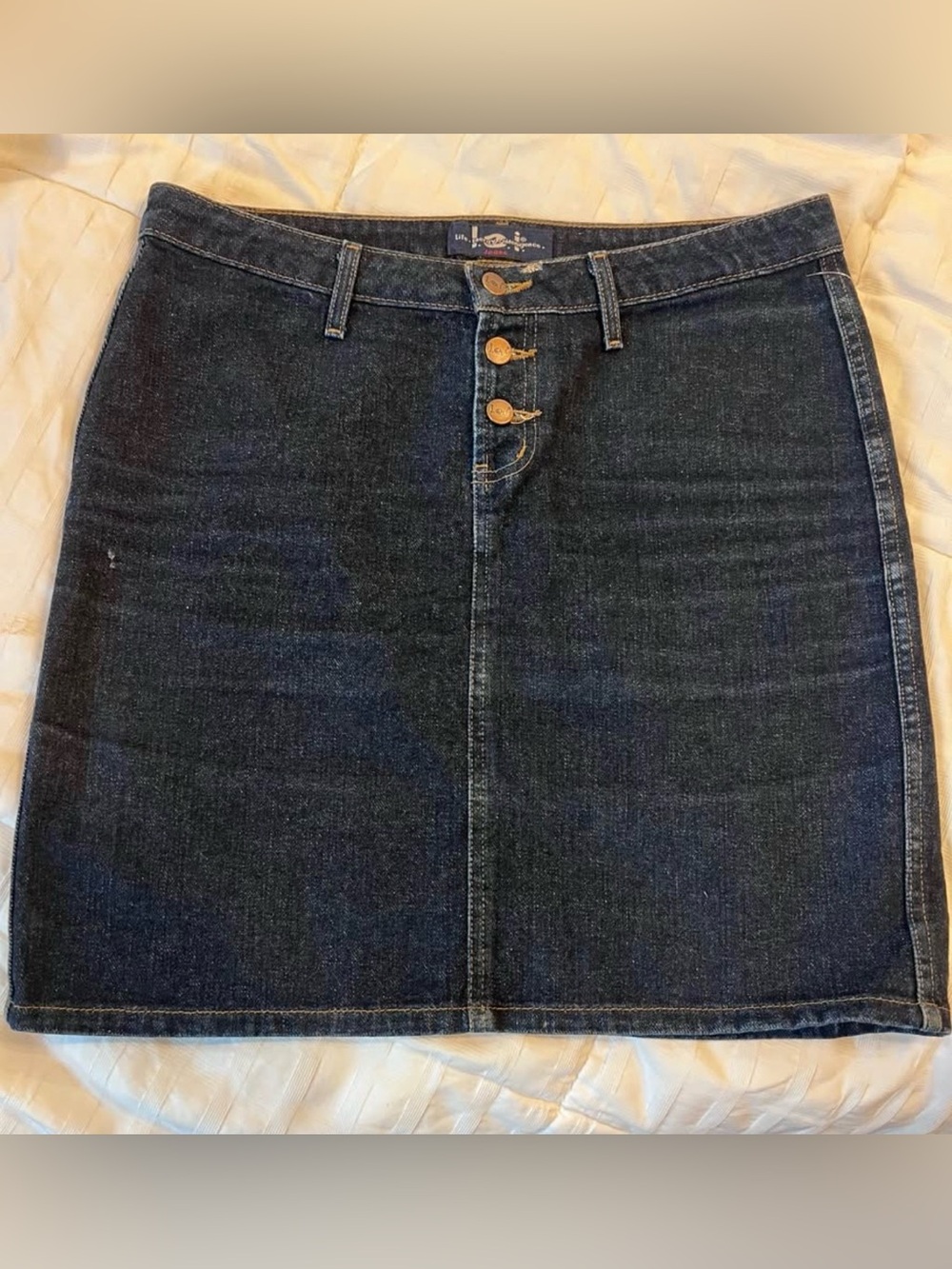 Ladies size 11- LEI denim skirt with button fly